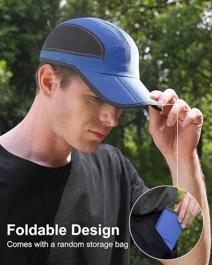 GADIEMKENSD Mens Folding Outdoor Hat Long Brim UPF 50+ Sun Protection