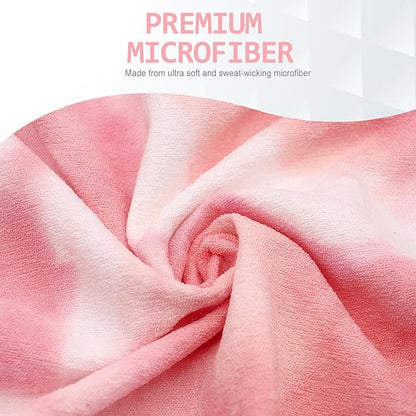 Eunzel Yoga Towel,Hot Yoga Mat Towel with Grip Dots Sweat Absorbent Non-Slip for Hot Yoga, Pilates and Workout 24" x72", Red & White