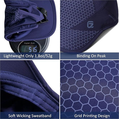 GADIEMKENSD Stretch Running Hat with Soft Brim, Quick Dry, Unstructured, Unisex-Adult