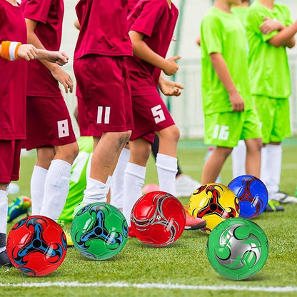 12 Pcs Soccer Balls Bulk Size 4 Soccer Balls with Pump Soft Football Outdoor Indoor for Sport Training Practice Game Gift for Youth Teen Adult