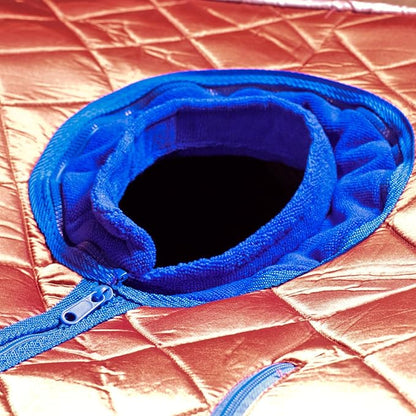 Infrared Sauna, Low EMF Negative Ion Portable Indoor Sauna with Chair and Heated Footpad, Copper, Large