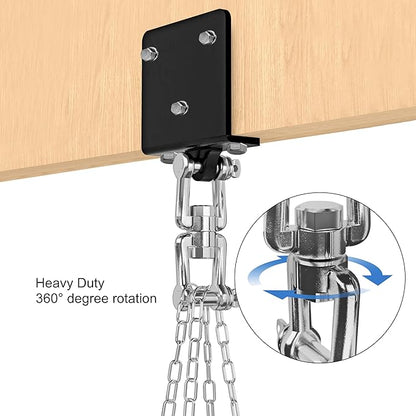 Heavy Bag Hanger for Heavy Bag Beam Mount 360° Rotation Boxing Bag Ceiling Mount I-Beam Punching Bag Hanger Beam Mount Hooks Fit Hanging Punching Bags and Swings (700 LB Capacity)