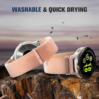 18mm 20mm 22mm Hook and Loop Watch Band Compatible with Garmin Vivoactive 5/ Vivoactive 6/ Vivoactive 3, Soft Nylon Breathable Sport Strap for Venu 2S/ Venu3S/ Forerunner 265s,Venu 3/ Venu 2 Men Women