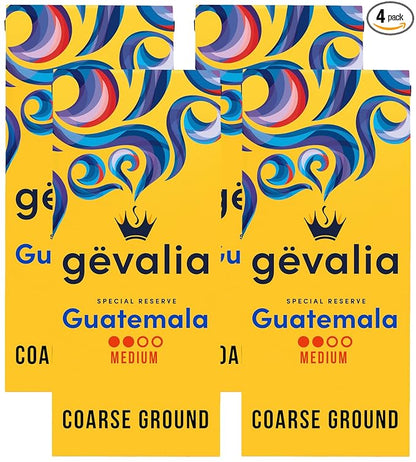 Gevalia Special Reserve Guatemala Single Origin Medium Roast Coarse Ground Coffee (10 oz Bag) (Pack of 4)
