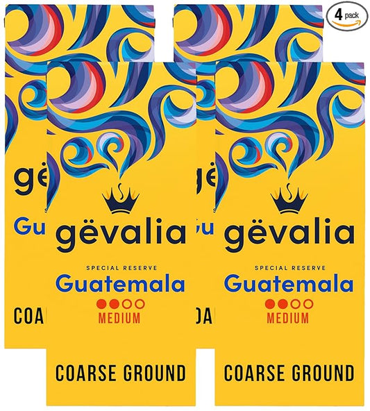 Gevalia Special Reserve Guatemala Single Origin Medium Roast Coarse Ground Coffee (10 oz Bag) (Pack of 4)