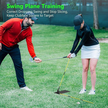 Golf Alignment Sticks - Golf Sticks Alignment Aid Golf Alignment Rods for Aiming, Putting, Full Swing Trainer, Posture Corrector Golf Training aid with Clear Tube Case