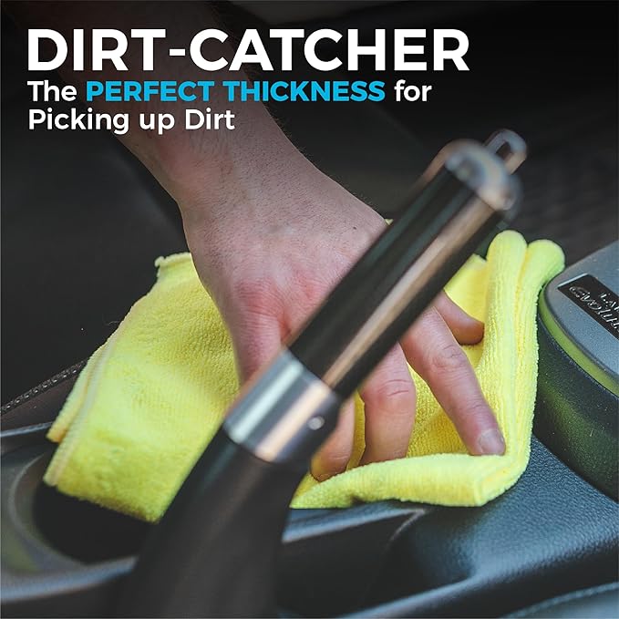 The Rag Company - All-Purpose Microfiber Terry Cleaning Towels - Commercial Grade, Highly Absorbent, Lint-Free, Streak-Free, Kitchens, Bathrooms, Offices, 300gsm, 16in x 16in, Grey (12-Pack)