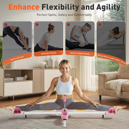 FEIERDUN 2025 Updated Leg Stretcher, Leg Stretcher Machine for Flexibility and Relieving Hip Tightness, Heavy Duty Split Machine Stretcher for Home Gym Split Machine Training Fitness