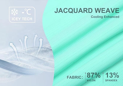 Esabel.C Jacquard Golf Shirts for Men Moisture Wicking Short Sleeve Performance Dry Fit Active Mens Polo Shirts