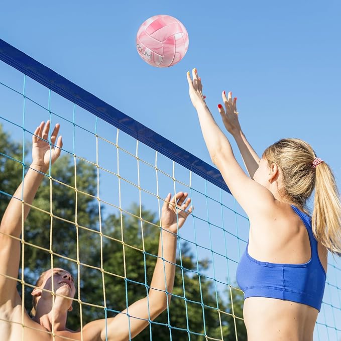 EVZOM Super Soft Volleyball Beach Volleyball Official Size 5 for Outdoor/Indoor/Pool/Gym/Training Premium Volleyballs Equipment Durability Stability Sports Ball