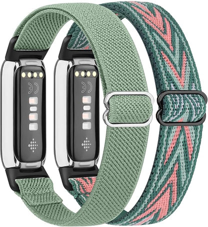 2 Pack Adjustable Elastic Bands for Fitbit Luxe Bands