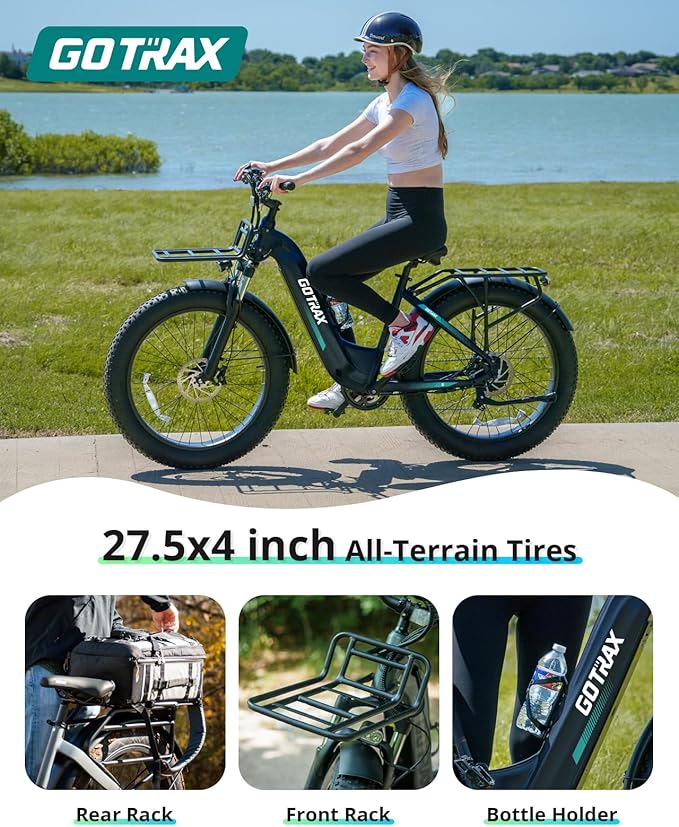 Gotrax 20" Folding Electric Bike with 40Miles (Pedal-assist1) by 48V Battery, 20Mph Power by Peak 500W, Adult Electric Bicycle with 5 Pedal-Assist Levels& LCD Display, Suitable for Commuting