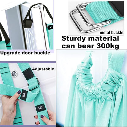 Tchrules Leg Stretcher Strap, Backbend Training Belt with Door Anchor, Flexibility Trainer Stretching Equipment Assist Stretch Strap for Fitness Gymnastics Dance Aerial Yoga Ballet