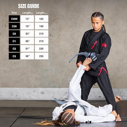 Elite Sports Kids Brazilian Jiu Jitsu Belts Preshurunk Martial Arts Youth BJJ Belts for Girls & Boys with BJJ Ranking Stripes