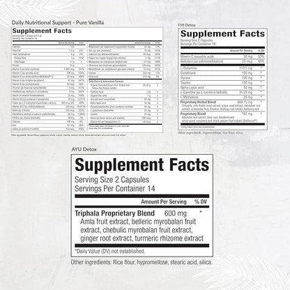 Equilife Dr. Cabral Detox, 7 Day Program with Plant Based Protein, Vitamins, Amino Acids, & Minerals to Support Full Body Balance, Meal Replacement Powder, Vegan, Gluten Free, Vanilla, 14 Servings