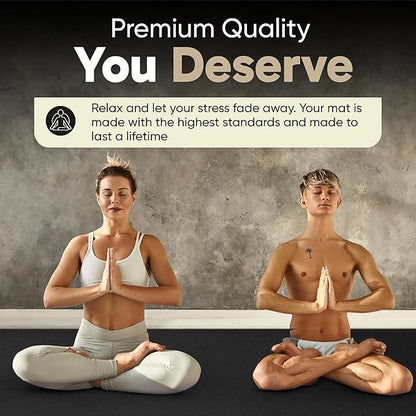 Gorilla Mats Premium Extra Large Yoga Mat – 9' x 6' x 8mm Extra Thick & Ultra Comfortable, Non-Slip Barefoot Exercise Mat – Works Great on Any Floor for Stretching, Cardio or Home Workouts