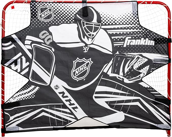 Franklin Sports NHL Street Hockey Goalie Shooting Target - Shooter Tutor Hockey Goal Practice Target - Street Hockey Net Goalie Target - Easy Attach Targe