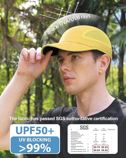 GADIEMKENSD Mens Folding Outdoor Hat Long Brim UPF 50+ Sun Protection