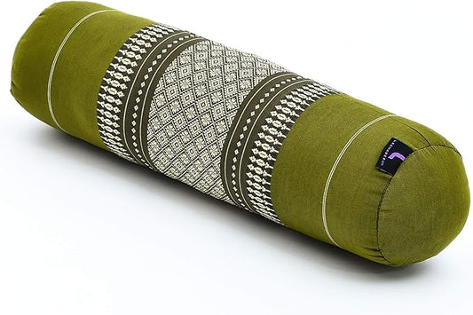 Leewadee Small Yoga Bolster – Shape-Retaining Cervical Neck Roll, Tube Pillow for Comfortable Reading, Kapok Filling, 22 x 6 x 6 inches
