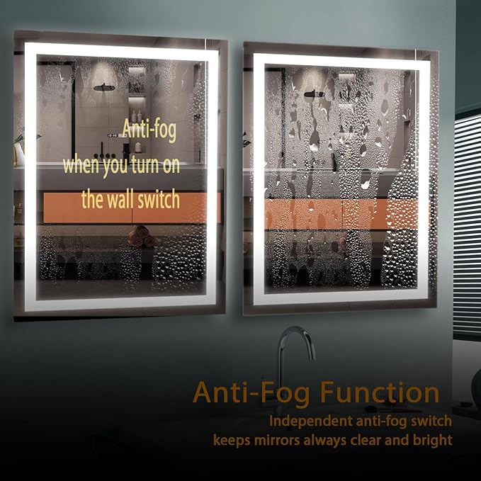 Led Mirror for Bathroom with Lights Mirror Large 36X28 inch