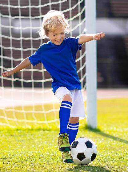 Kids Soccer Shin Guards and Socks Toddler Soccer Shin Pads Protective Defender Gear for 3-15 Years Old Youth Boys Girls