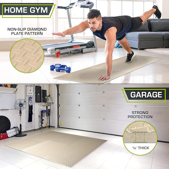 ProsourceFit Puzzle Exercise Mat ½ in 24 in 24 in 144 Sq 36 Tiles