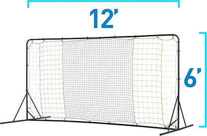 Franklin Sports Soccer Rebounder - Tournament Steel Rebounding Net - Perfect for Backyard Practice and Training - 12' x 6' & 6' x 4'