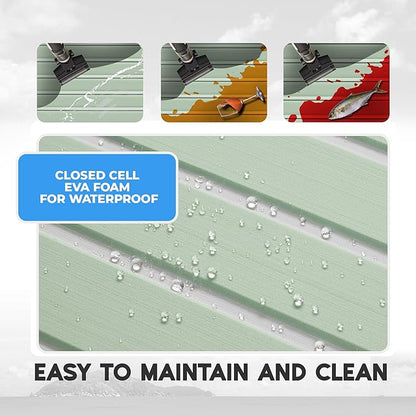 FOCEAN Boat Flooring EVA Foam Boat Decking Faux Teak Marine Flooring Boat Mat Boat Carpet Sheet for Motorboat RV Yacht Kayak Surfboard, 94.5"x 47.2"/35.4"/23.6"/15.7"