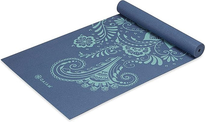 Gaiam Yoga Mat - Premium 5mm Print Thick Non Slip Exercise & Fitness Mat for All Types of Yoga, Pilates & Floor Workouts (68" x 24" x 5mm)