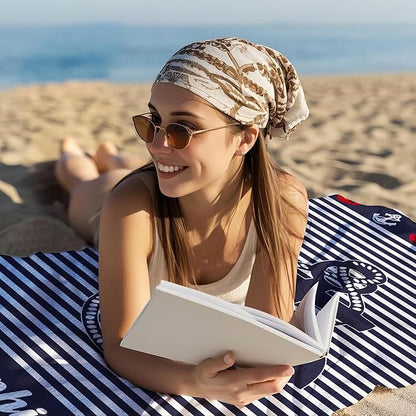 JML Personalized Beach Towel with Name, Custom Anchor Beach Towel, Customized Microfiber Pool Towel, Quick Dry & Absorbent Swim Towel for Adult,Anniversary, Birthday, Summer Holiday,Vacation