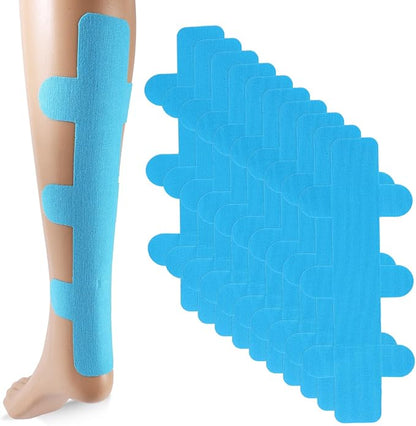 10pcs Precut Tape for Achilles Tendon, Breathable Latex-Free Athletic Tape, Elastic Sports Tape Strips, Patch Provides Stability for Achilles and Muscle Support