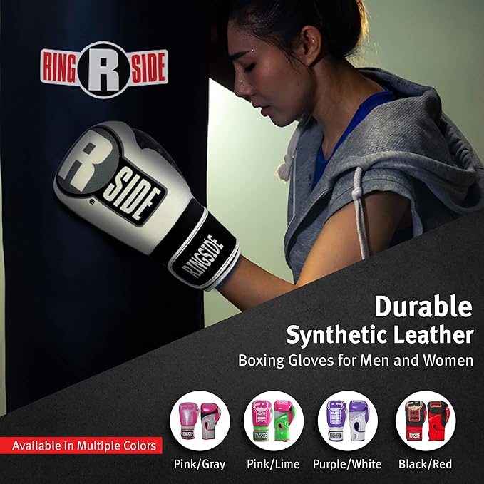 Ringside Apex Bag Gloves, IMF-Tech Boxing Gloves with Secure Wrist Support, Synthetic Boxing Gloves for Men and Women