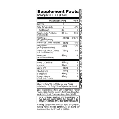 Jocko GO Energy Drink - Keto, Vitamin B12, Vitamin B6, Electrolytes, L Theanine, Magnesium- Energy Boost, Sugar Free Nootropic Monk Fruit Blend - 12 Pack (Iced Tea - Lemonade)