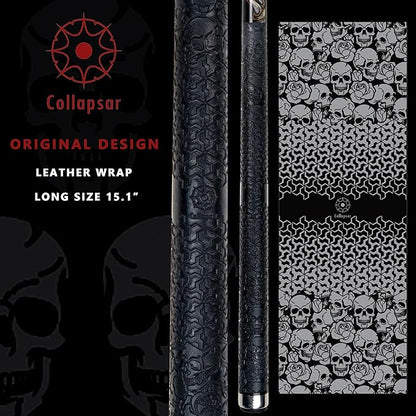 Collapsar CBP Pool Stick with 1X1 Hard Case,13mm Tip with Low Deflection Technology Billiard Cue,58" 2-Pieces 19-21 oz Professional Pool Cue Set