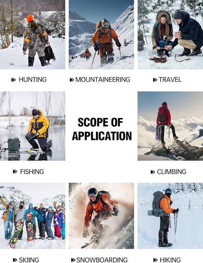 FREE SOLDIER Men's Outdoor Softshell Fleece Lined Cargo Pants Snow Ski Hiking Pants with Belt