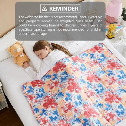 L'AGRATY Weighted Blanket - 36"x48" 3lbs Weighted Blanket Microfiber Material with Glass Beads Small Blanket for All-Season Summer Fall Winter Soft Thick Blanket