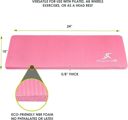 ProsourceFit Extra Thick Yoga Knee Pad and Elbow Cushion 15mm (5/8”) Fits Standard Mats for Pain Free Joints in Yoga, Pilates, Floor Workouts