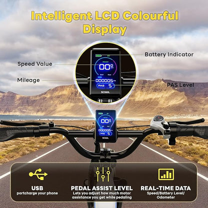 Electric Bike for Adults 1400W Peak, 48V 20AH(960WH) Removable Battery, 20"x4" Fat Tire Full Suspension 80 Miles Range Step-Thru 30+MPH Hunting Ebike, 7-Speed Dual Brakes Electric Bicycle