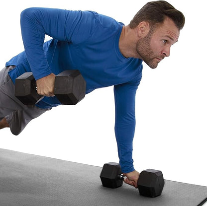 MICRODRY Deluxe Fitness Exercise Yoga Mat for Home & Gym, Extra Thick for High Impact Training, Multi Layered Skid Resistant Surface, Odor Neutralizing with Carrying Strap