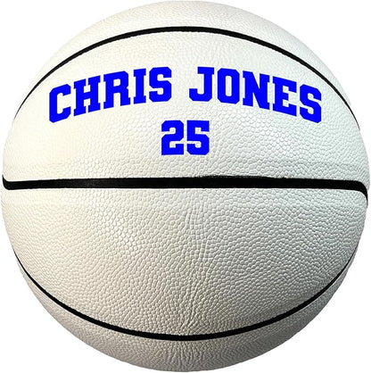 HAMMET Personalized Basketball – Customized Basketball with Your Name or Text – Multiple Colors, Fonts & Designs Available – Durable for Indoor and Outdoor - Ideal Gift for Son, Daughter, Boy or Girl