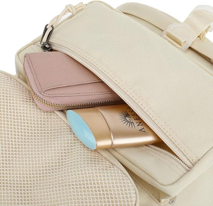 Kalesi Gym Duffle Bag Backpack 4-Way Waterproof with Shoes Compartment for travel Sport Hiking laptop (Sea salt white)