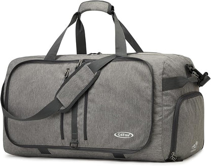 G4Free 40L/65L Foldable Duffel Bag, Water-Repellent Travel Backpack, Lightweight Carry Bag for Overnight Weekender Sports Men Women