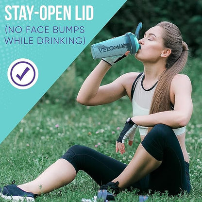 '-2 Pack- 28 oz Protein Shaker Bottles for Protein Mixes - 2x Wire Whisk | Leak Proof Shaker Cups for Protein Shakes | Protein Shaker Bottle Pack (Pink/Turquise)