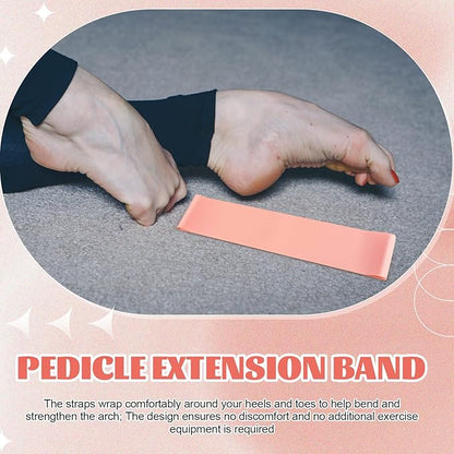 2 Pcs Toe and Foot Stretcher for Ballet, Feet Arch Stretching Band Pink Foot Resistance Band for Gymnastics, Ballet, Dancers, Artistic Swimmers, Improved Flexibility and Technique