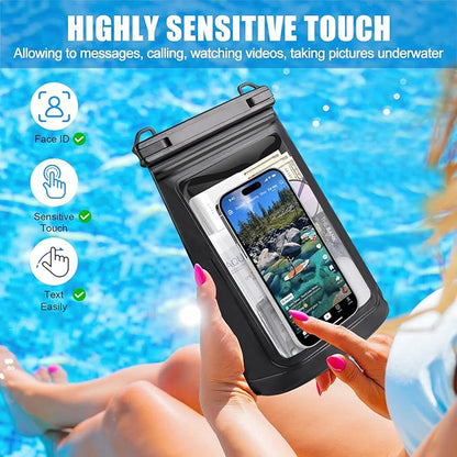 2L Large Waterproof Phone Pouch - [Oversized] [Floating] Waterproof Pouch for iPhone Galaxy Google and More, IPX8 Waterproof Dry Bag for Beach Vacation Belongings