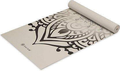Gaiam Yoga Mat - Premium 5mm Print Thick Non Slip Exercise & Fitness Mat for All Types of Yoga, Pilates & Floor Workouts (68" x 24" x 5mm)