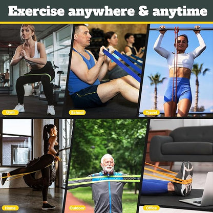 Exercise Bands Resistance Bands for Working Out,Pull Up Bands Set,at Home Workout Equipment,Workout Bands for Men and Women,Stretch Bands for Exercise
