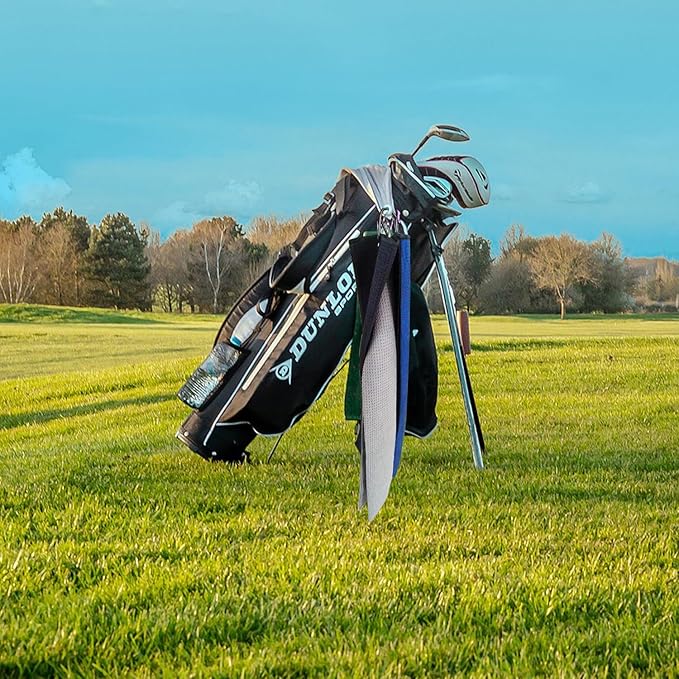 3 Pack Large Golf Towels, 16" x 24" Tri-Fold Portable Microfiber Fabric Waffle Pattern Golf Towel for Golf Bag with Carabiner Clip to Quickly Remove Sand, Mud, Dirt and Sweat