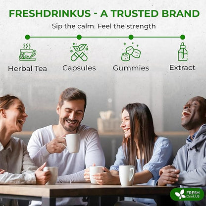 FreshDrinkUS, Super Soursop Herbal Tea – 40 Tea Bags | Soursop, Ginger, Turmeric, Lemongrass, Cinnamon, Black Pepper & Peppermint | Caffeine-Free, Natural Flavor, Plant-Based Blend | Sugar-Free