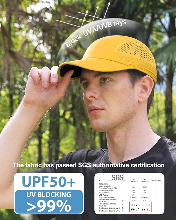 GADIEMKENSD Mens Folding Outdoor Hat Long Brim UPF 50+ Sun Protection